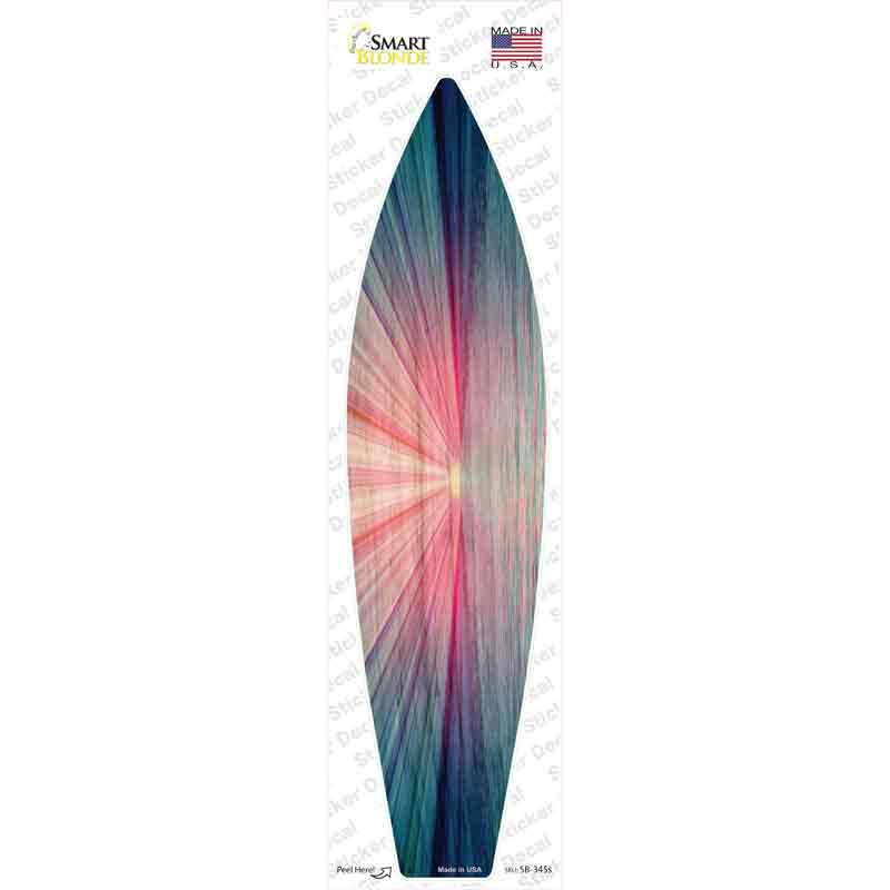 Pink And Blue Sunset Novelty Surfboard Sticker Decal Small