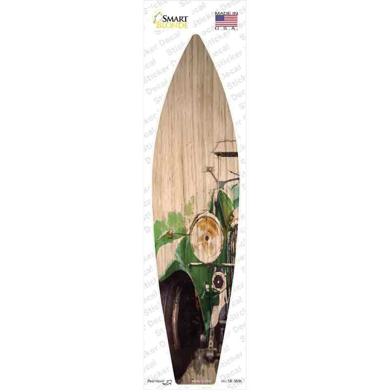 Green Hot Rod Novelty Surfboard Sticker Decal