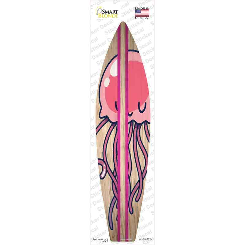 Jellyfish Pink Novelty Surfboard Sticker Decal Small