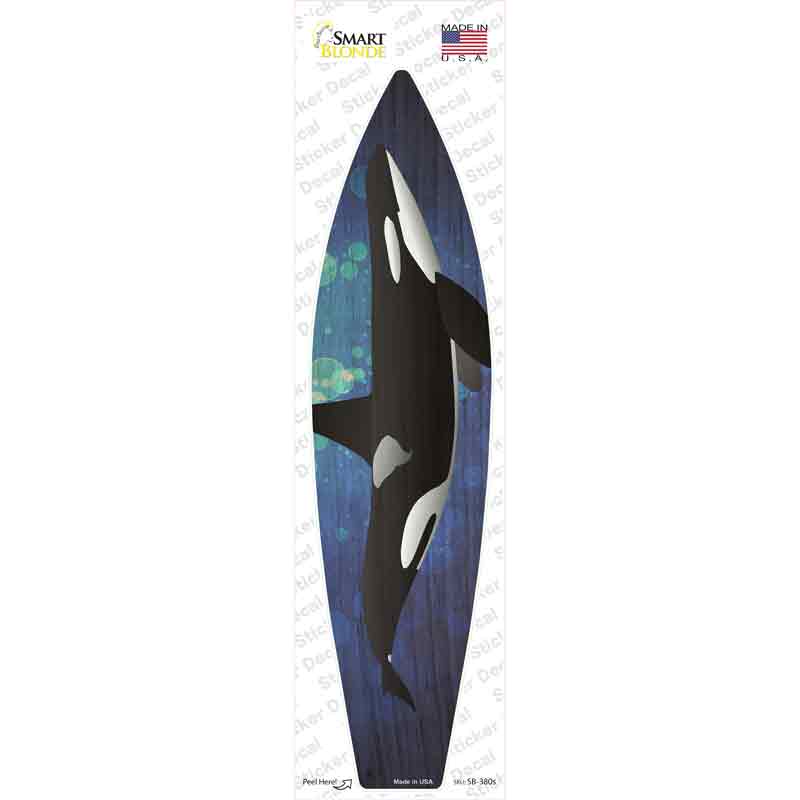 Killer Whale Novelty Surfboard Sticker Decal Small