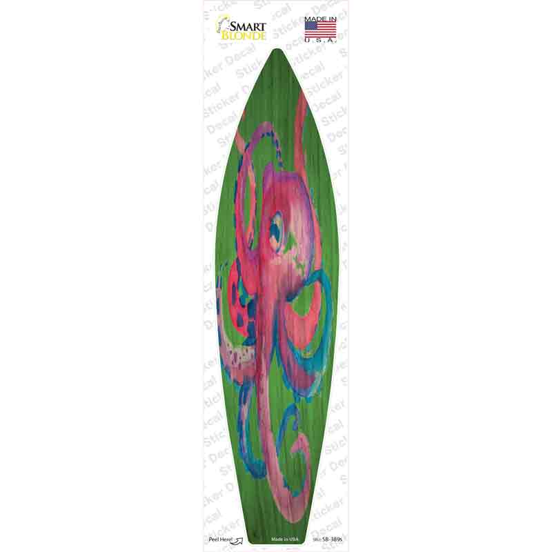 Colorful Octopus Novelty Surfboard Sticker Decal Small