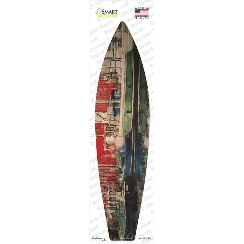 Boats On The Water Novelty Surfboard Sticker Decal