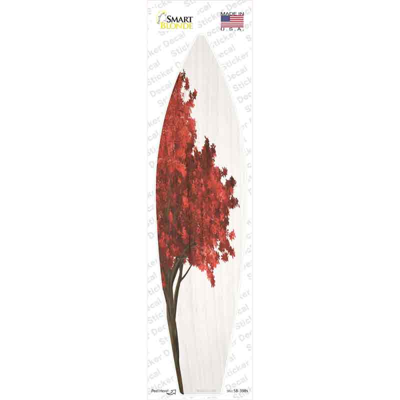 Red Leaves And Tree Novelty Surfboard Sticker Decal Small