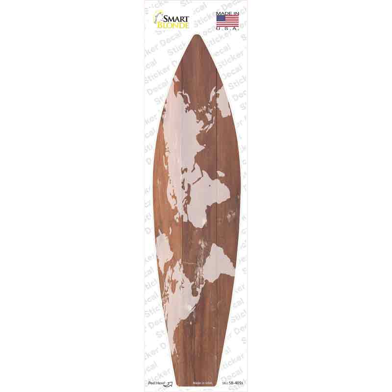 Old Map Novelty Surfboard Sticker Decal Small