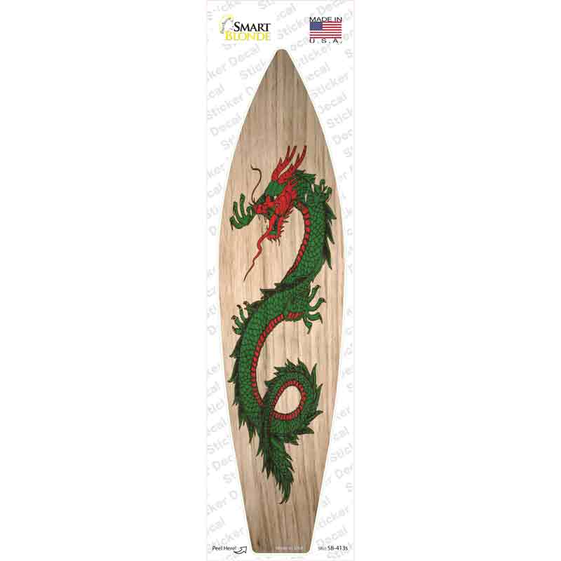 Green Dragon Novelty Surfboard Sticker Decal Small