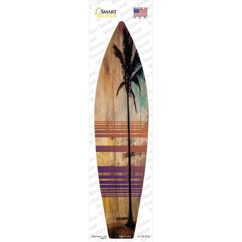 Tall Palm Tree Novelty Surfboard Sticker Decal