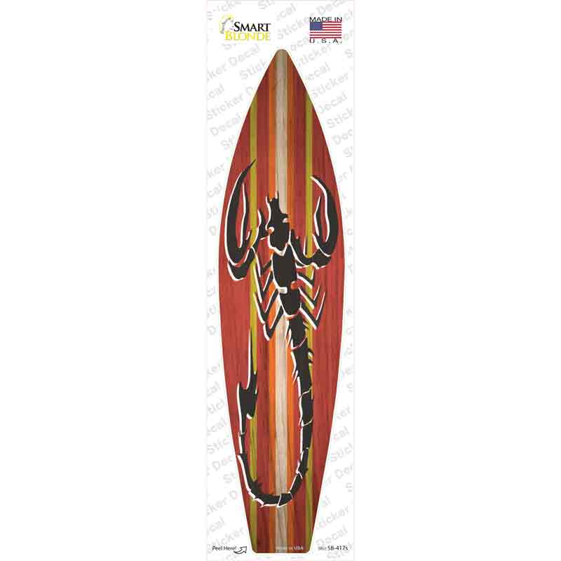 Tribal Print Scorpion Novelty Surfboard Sticker Decal Small