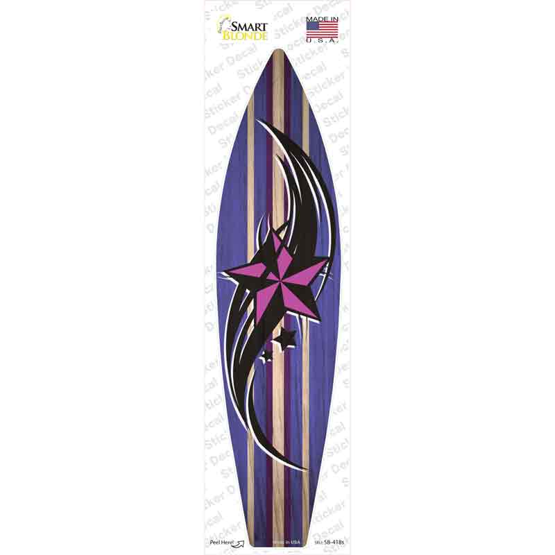 Tribal Pink Star Novelty Surfboard Sticker Decal Small