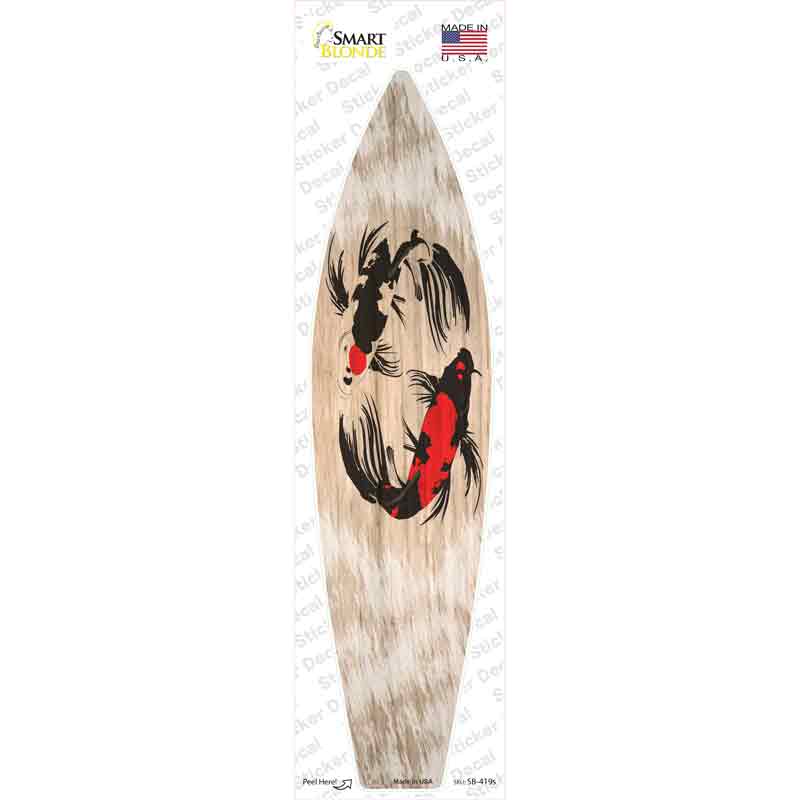 Koi Fish Novelty Surfboard Sticker Decal Small