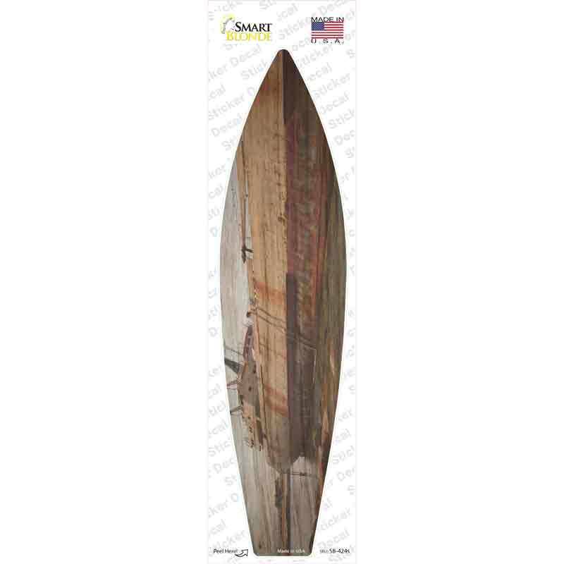 Rusty Boat Hull In Water Novelty Surfboard Sticker Decal Small