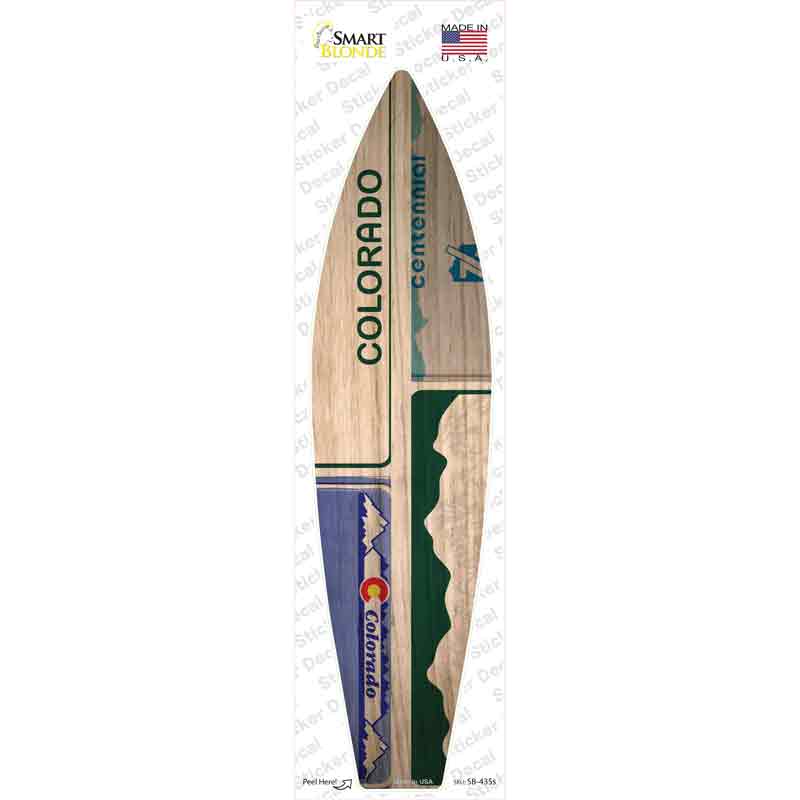 Colorado License Plate Novelty Surfboard Sticker Decal