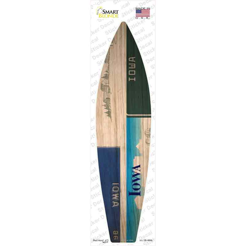 Iowa License Plate Novelty Surfboard Sticker Decal