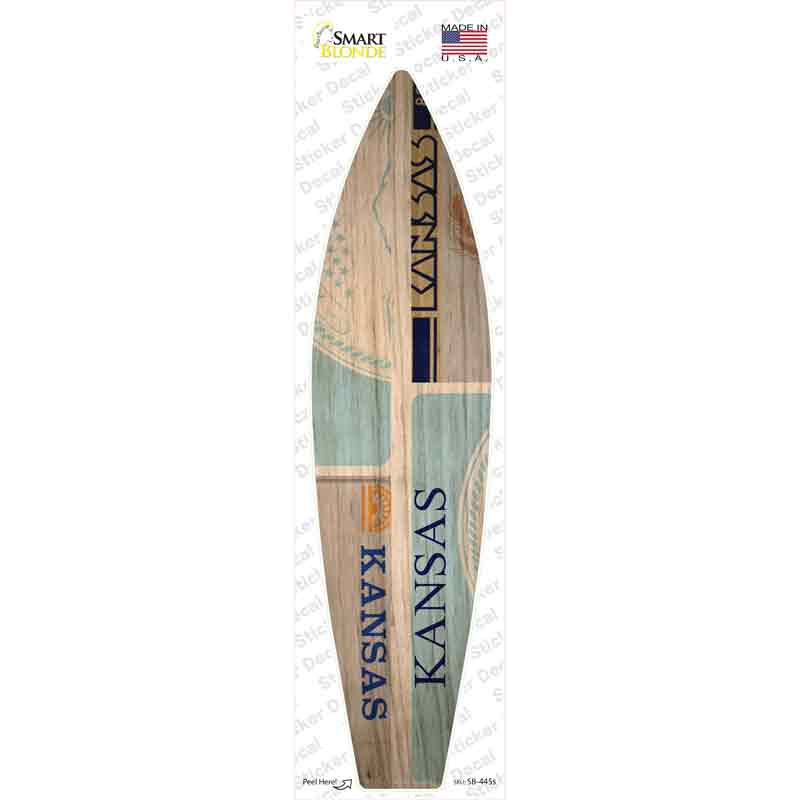 Kansas License Plate Novelty Surfboard Sticker Decal