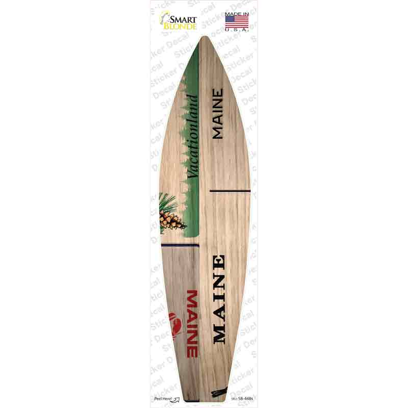 Maine License Plate Novelty Surfboard Sticker Decal