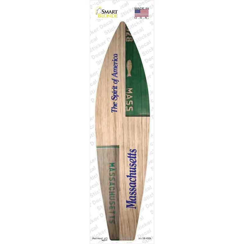 Massachusetts License Plate Novelty Surfboard Sticker Decal