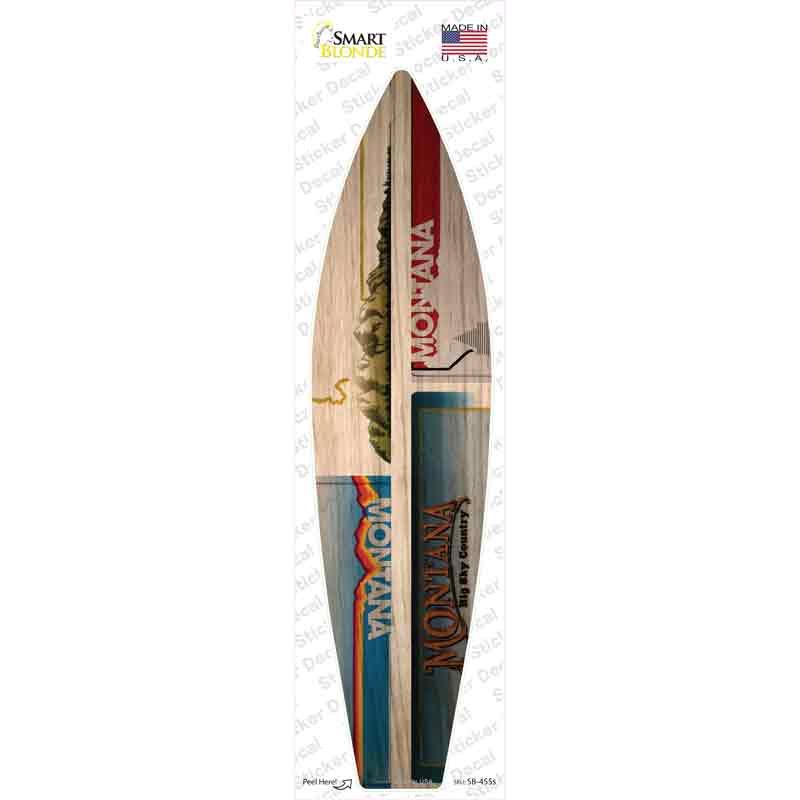 Montana License Plate Novelty Surfboard Sticker Decal