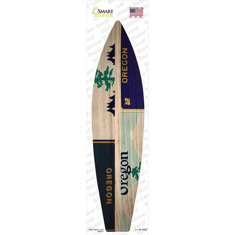 Oregon License Plate Novelty Surfboard Sticker Decal