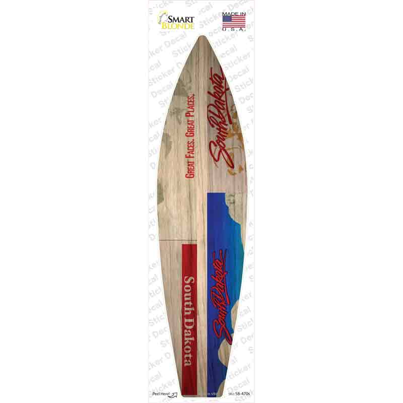 South Dakota License Plate Novelty Surfboard Sticker Decal