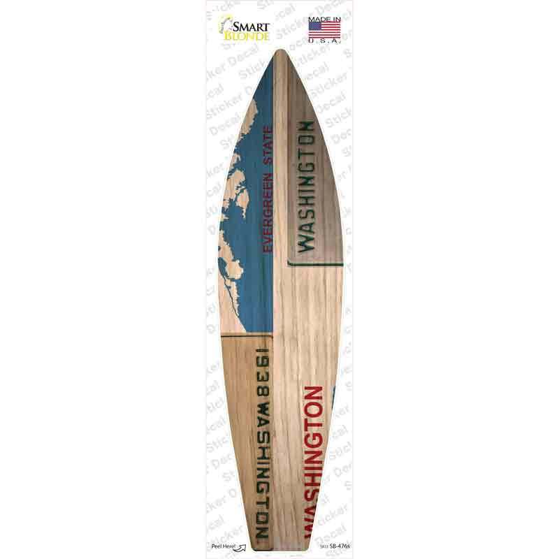 Washington License Plate Novelty Surfboard Sticker Decal