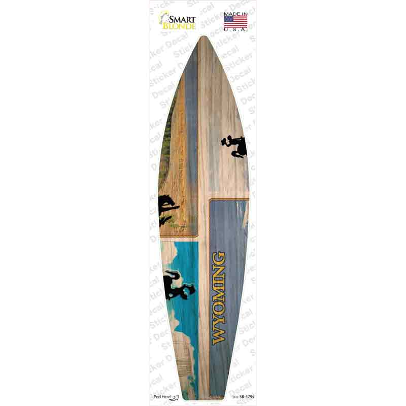 Wyoming License Plate Novelty Surfboard Sticker Decal