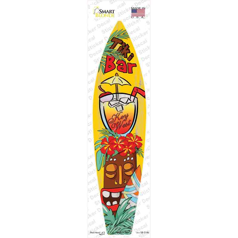 Tiki Bar Key West Novelty Surfboard Sticker Decal Small