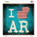 I Love Arkansas Novelty Square Sticker Decal Small