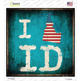 I Love Idaho Novelty Square Sticker Decal Small