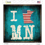 I Love Minnesota Novelty Square Sticker Decal Small