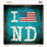 I Love North Dakota Novelty Square Sticker Decal Small