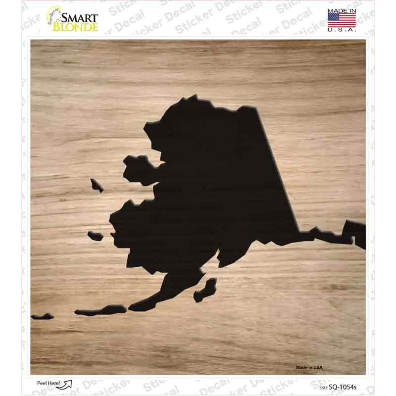 Alaska Shape Letter Tile Novelty Square Sticker Decal Small