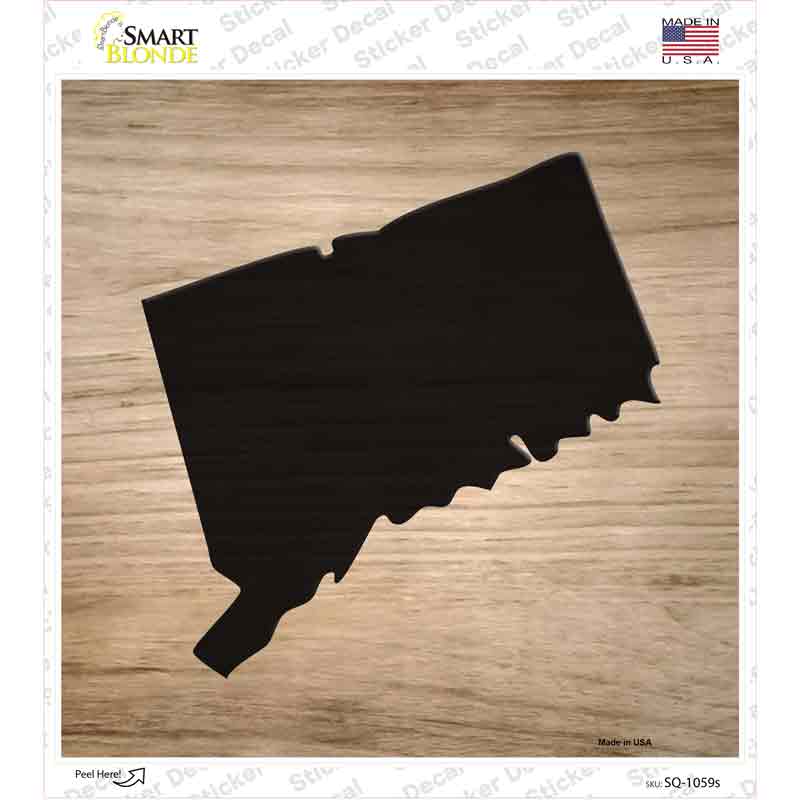 Connecticut Shape Letter Tile Novelty Square Sticker Decal Small