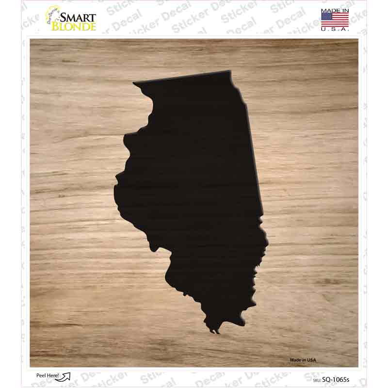 Illinois Shape Letter Tile Novelty Square Sticker Decal Small