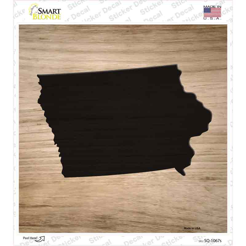 Iowa Shape Letter Tile Novelty Square Sticker Decal Small