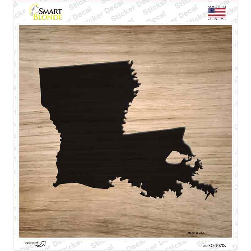 Louisiana Shape Letter Tile Novelty Square Sticker Decal