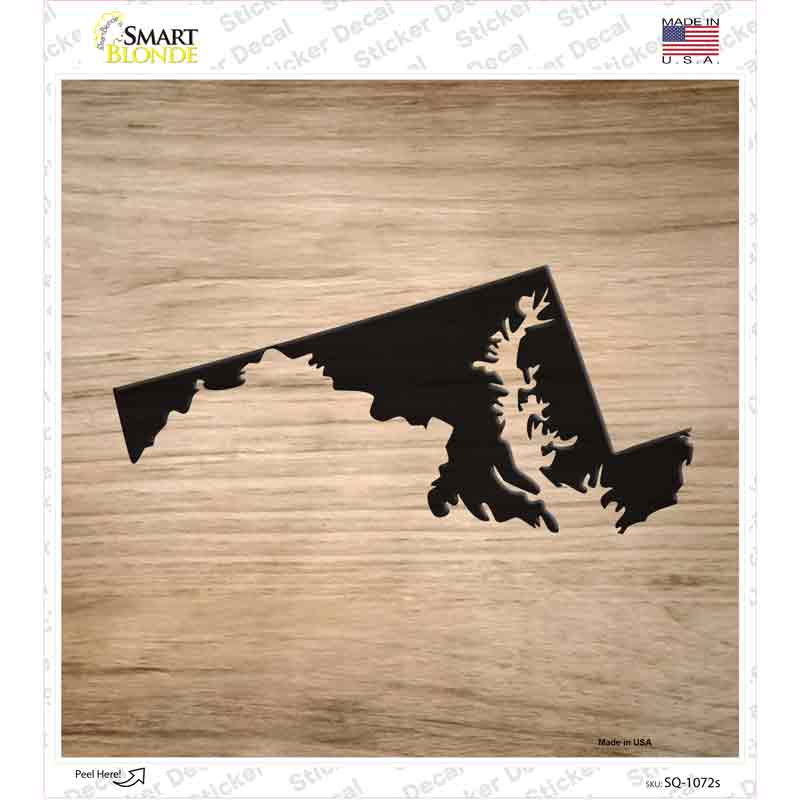 Maryland Shape Letter Tile Novelty Square Sticker Decal Small