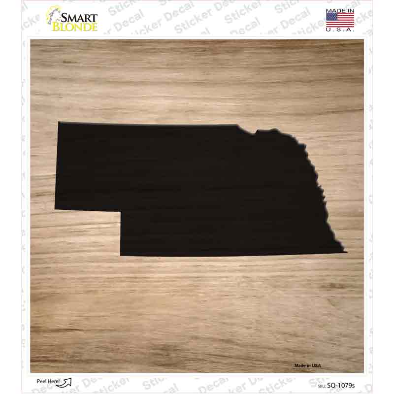 Nebraska Shape Letter Tile Novelty Square Sticker Decal Small