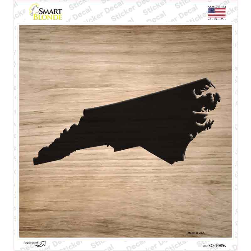 North Carolina Shape Letter Tile Novelty Square Sticker Decal Small