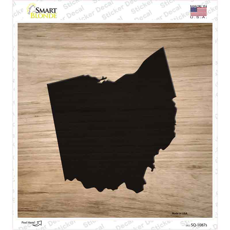 Ohio Shape Letter Tile Novelty Square Sticker Decal Small