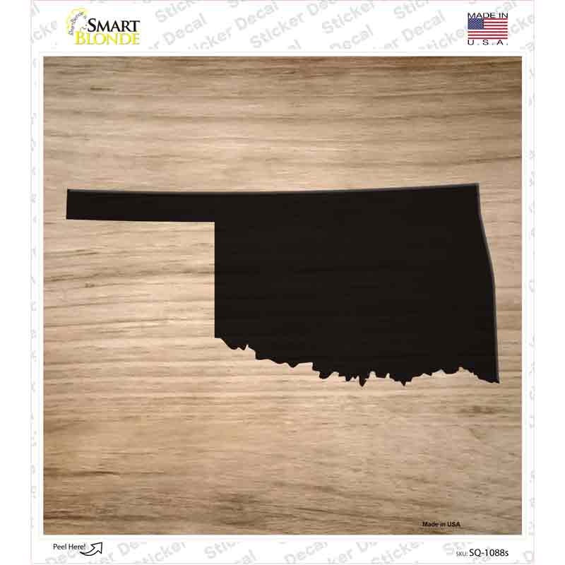 Oklahoma Shape Letter Tile Novelty Square Sticker Decal Small