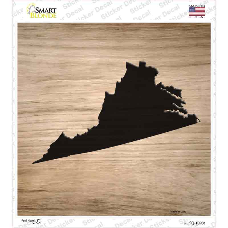 Virginia Shape Letter Tile Novelty Square Sticker Decal Small