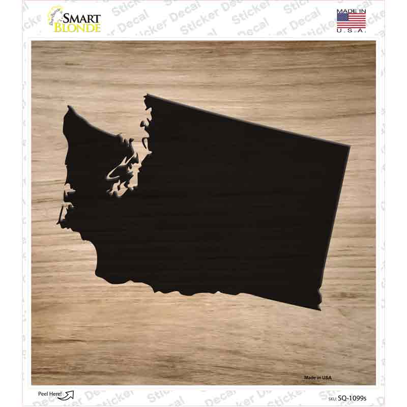 Washington Shape Letter Tile Novelty Square Sticker Decal Small