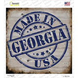 Georgia Stamp On Wood Novelty Square Sticker Decal Small