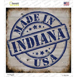 Indiana Stamp On Wood Novelty Square Sticker Decal Small