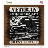 Veteran Silent Service Novelty Square Sticker Decal Small