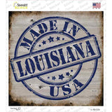 Louisiana Stamp On Wood Novelty Square Sticker Decal Small