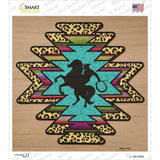 Bronco Turquoise Novelty Square Sticker Decal