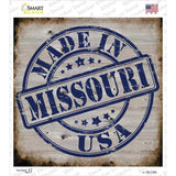 Missouri Stamp On Wood Novelty Square Sticker Decal Small