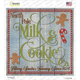 North Pole Milk and Cookie Co Novelty Square Sticker Decal Small