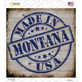 Montana Stamp On Wood Novelty Square Sticker Decal Small