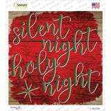 Silent Night Holy Night Red Novelty Square Sticker Decal Small